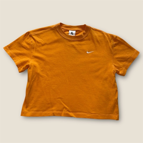 Nike Tops - Nike Women's Orange Cotton Crop Top